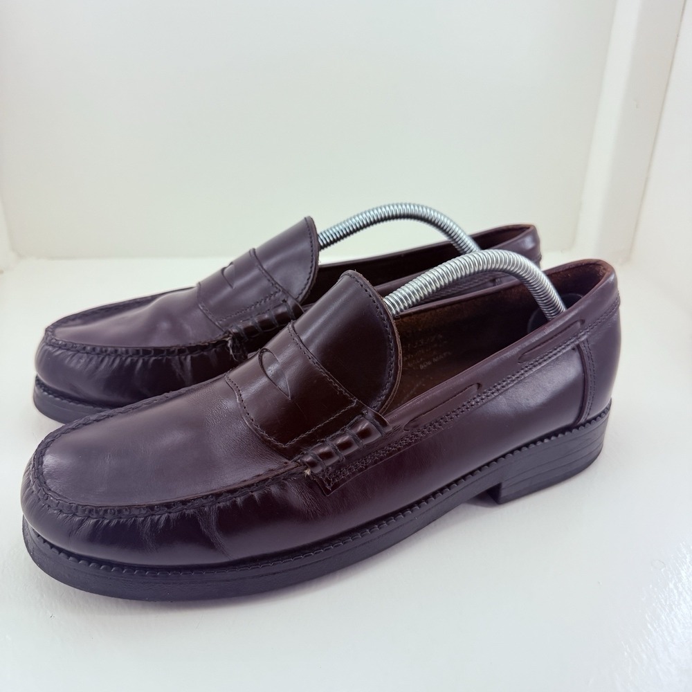 G.H. Bass Weejuns Mens 10D Burgundy Oxblood Leather Penny Loafers Moc Toe